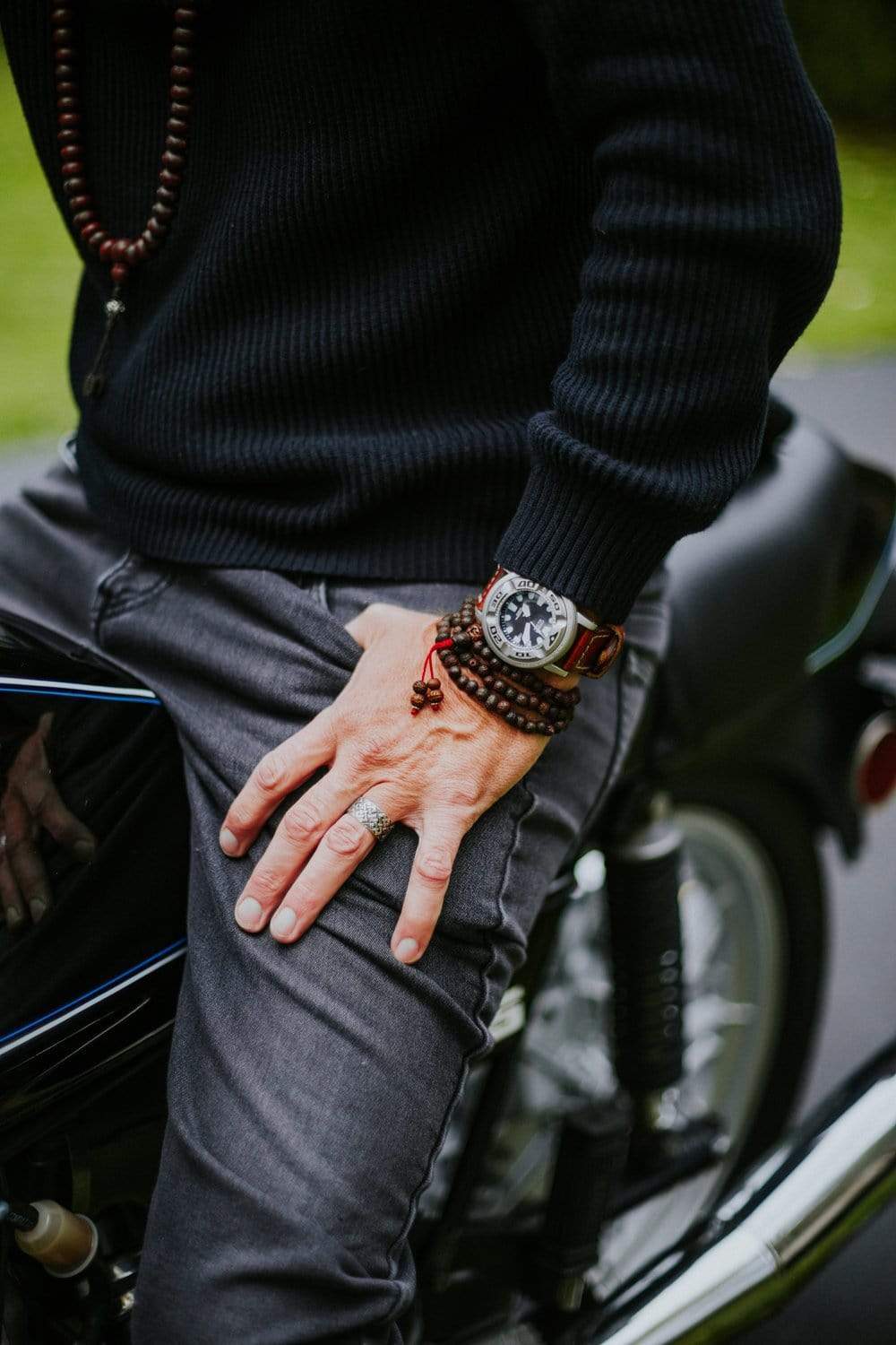 108 Bead Dark Raktu Prayer Mala