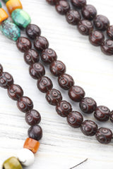 Antique Rudraksha and Stone Nomad Mala