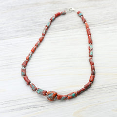 Antique Tibetan Coral Heirloom Necklace 03