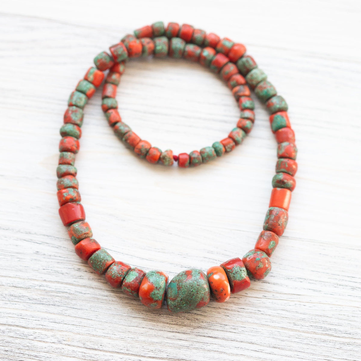 Antique Tibetan Coral Heirloom Necklace