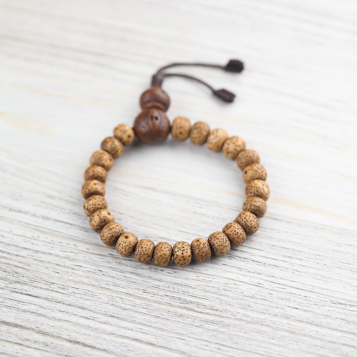 Anxiety-Relieving Lotus Seed Mala & Bracelet Set