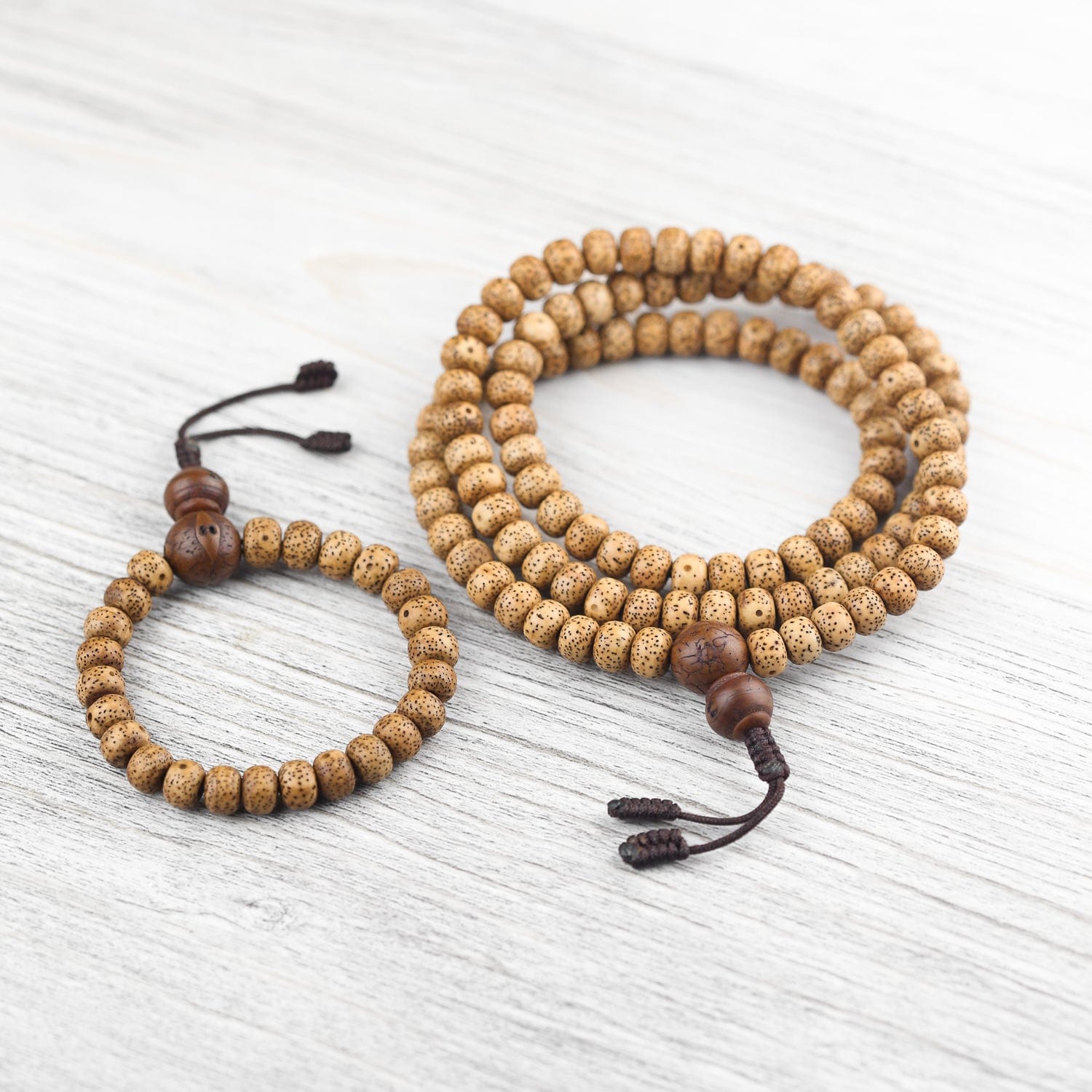 Anxiety-Relieving Lotus Seed Wrist Mala