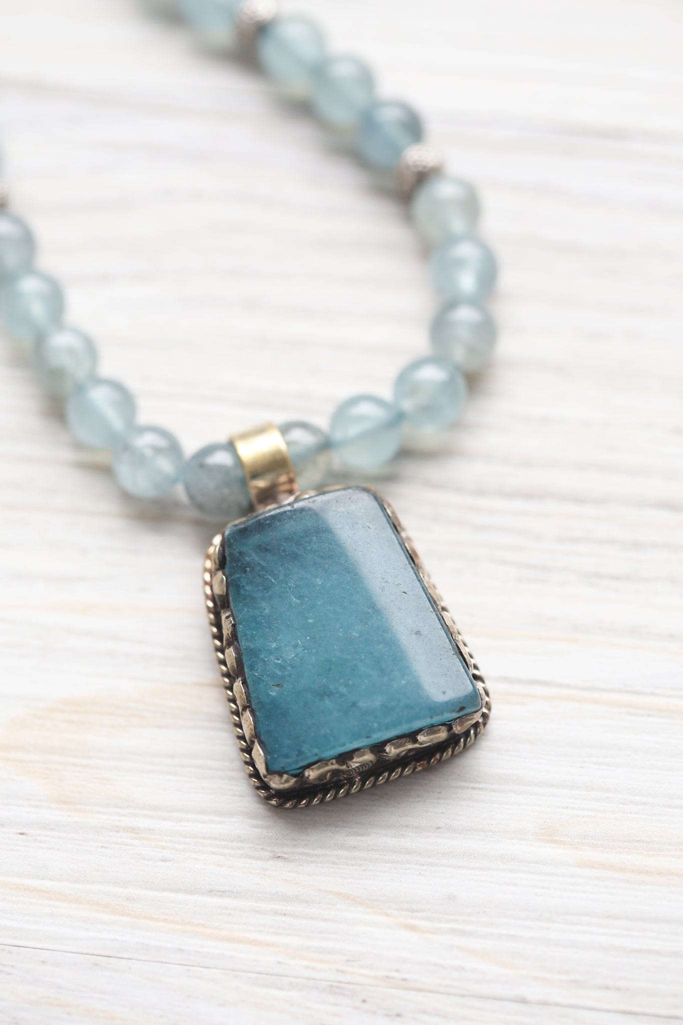 Aquamarine Serenity Mala Necklace