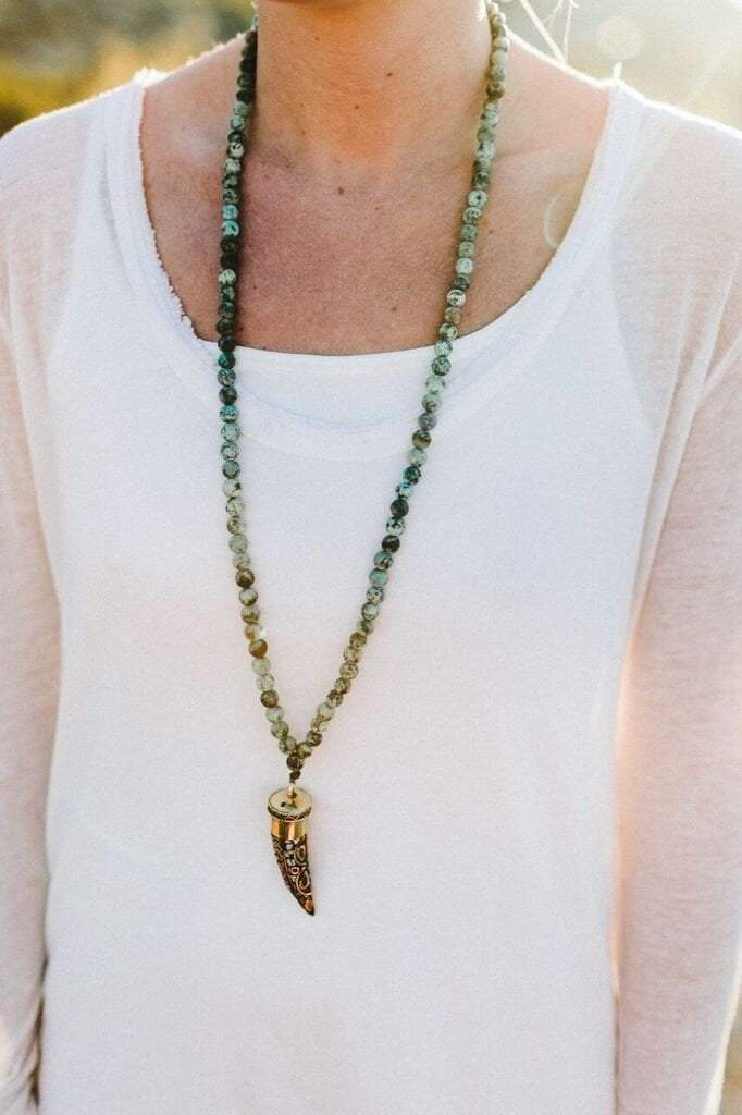 Awaken the Soul Necklace with African Turquoise