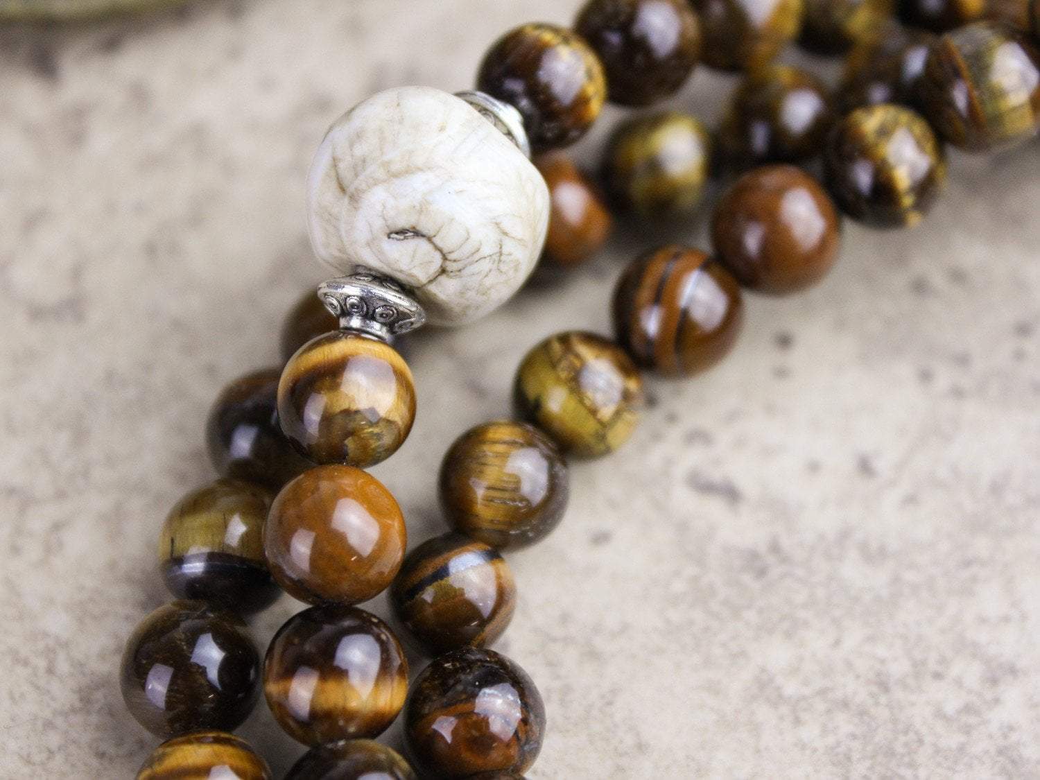 Awakening Tiger Eye Pendant Mala