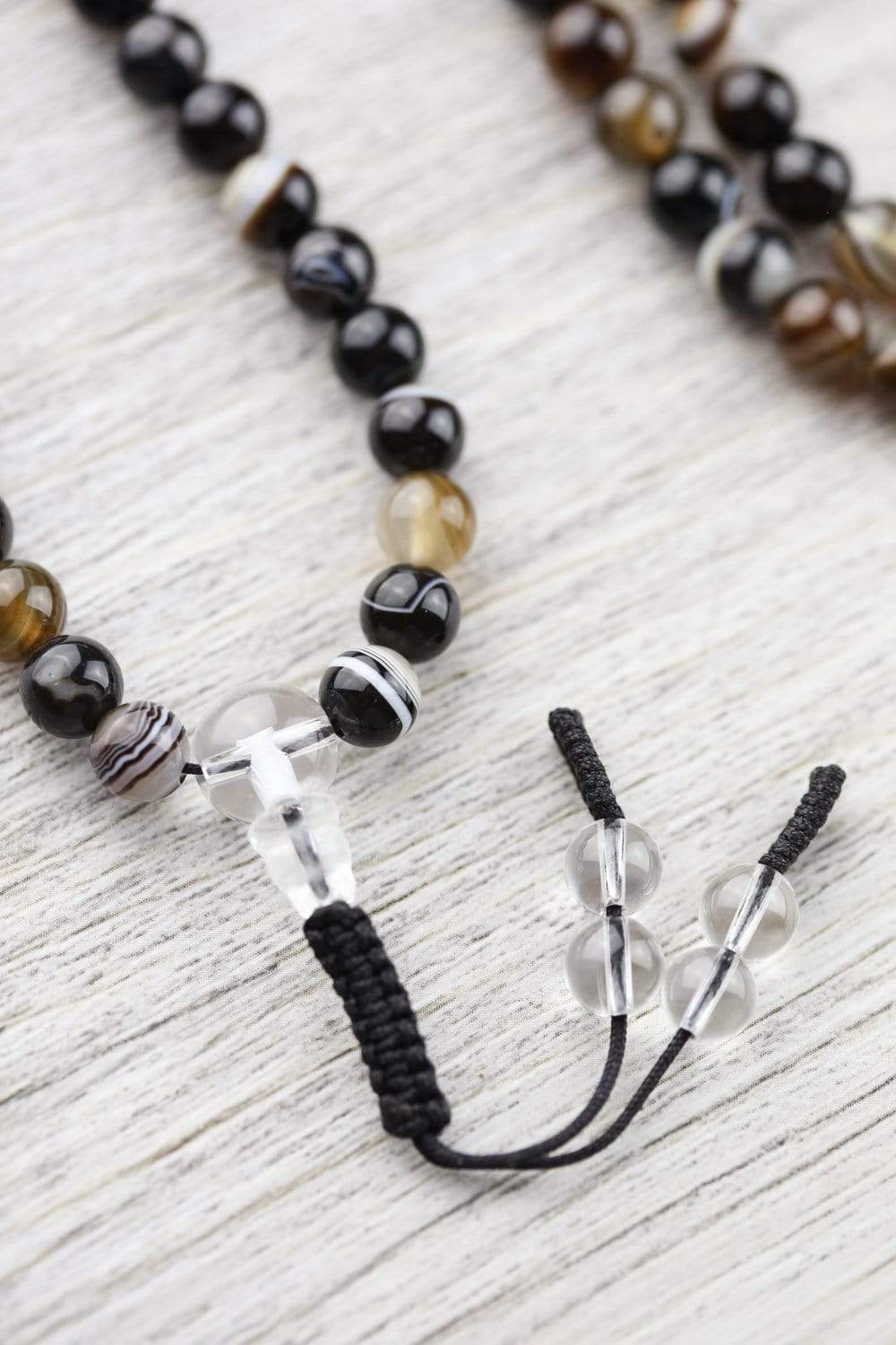108 Bead Striped Agate Mala