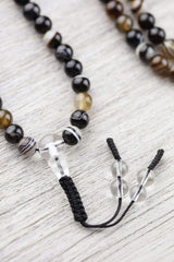 108 Bead Striped Agate Mala