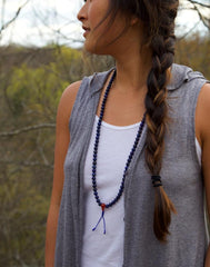 108 Lapis and Carnelian Mala