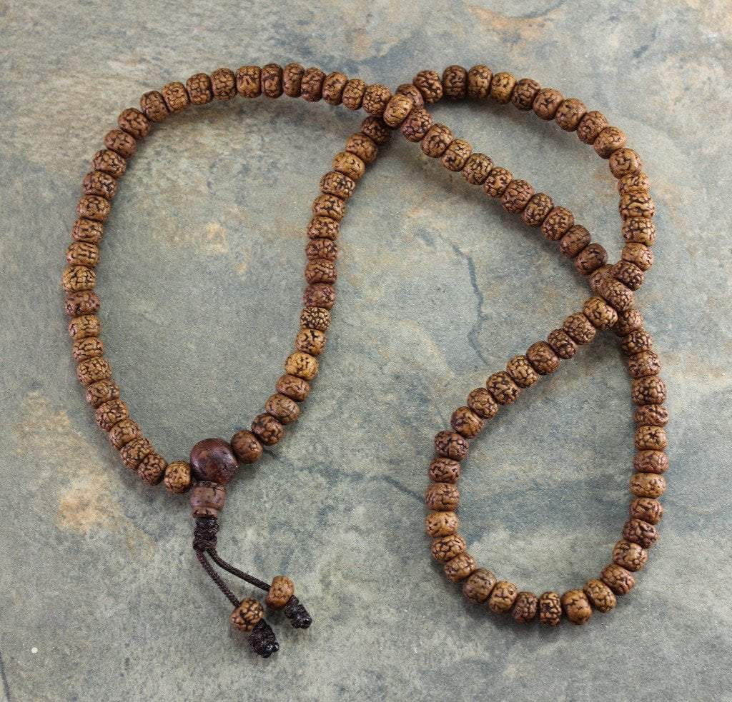 108 Bead Tibetan Sanded Rudraksha Mala
