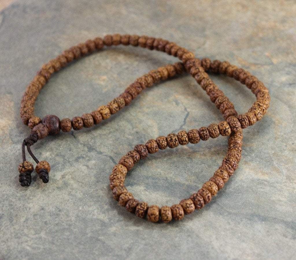 108 Bead Tibetan Sanded Rudraksha Mala