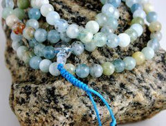 Aquamarine Mala beads