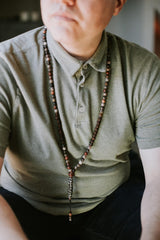 9 Eye Dzi Astrology & Petrified Wood Mala