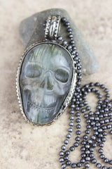 Air of Creativity and Instinct Small Skull Necklace