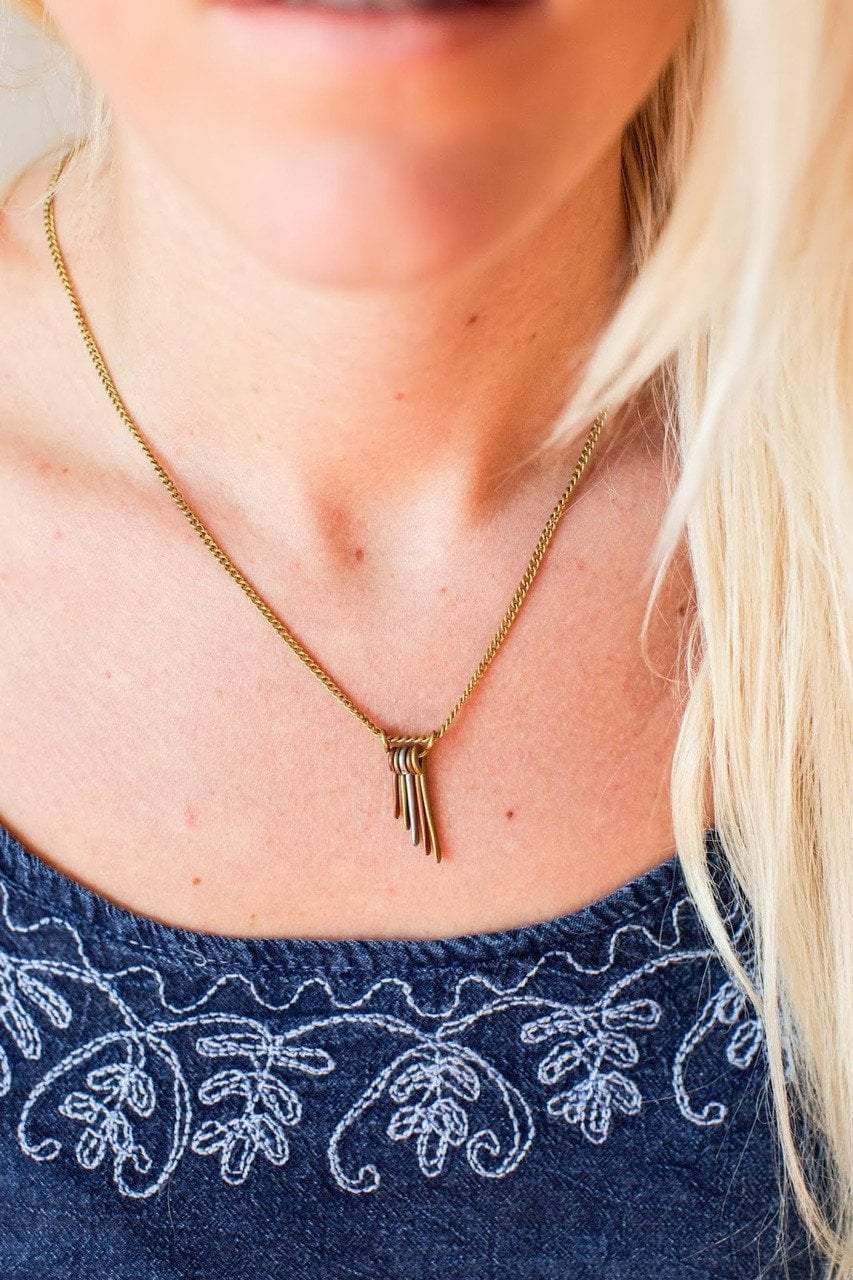 3 Metal Fair Trade Dangle Necklace