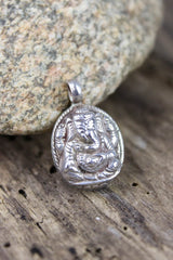 1 Inch Sterling Silver Ganesh Pendant