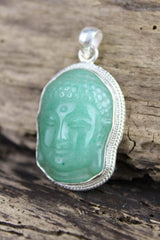 Aventurine Buddha Pendant with Rope Work