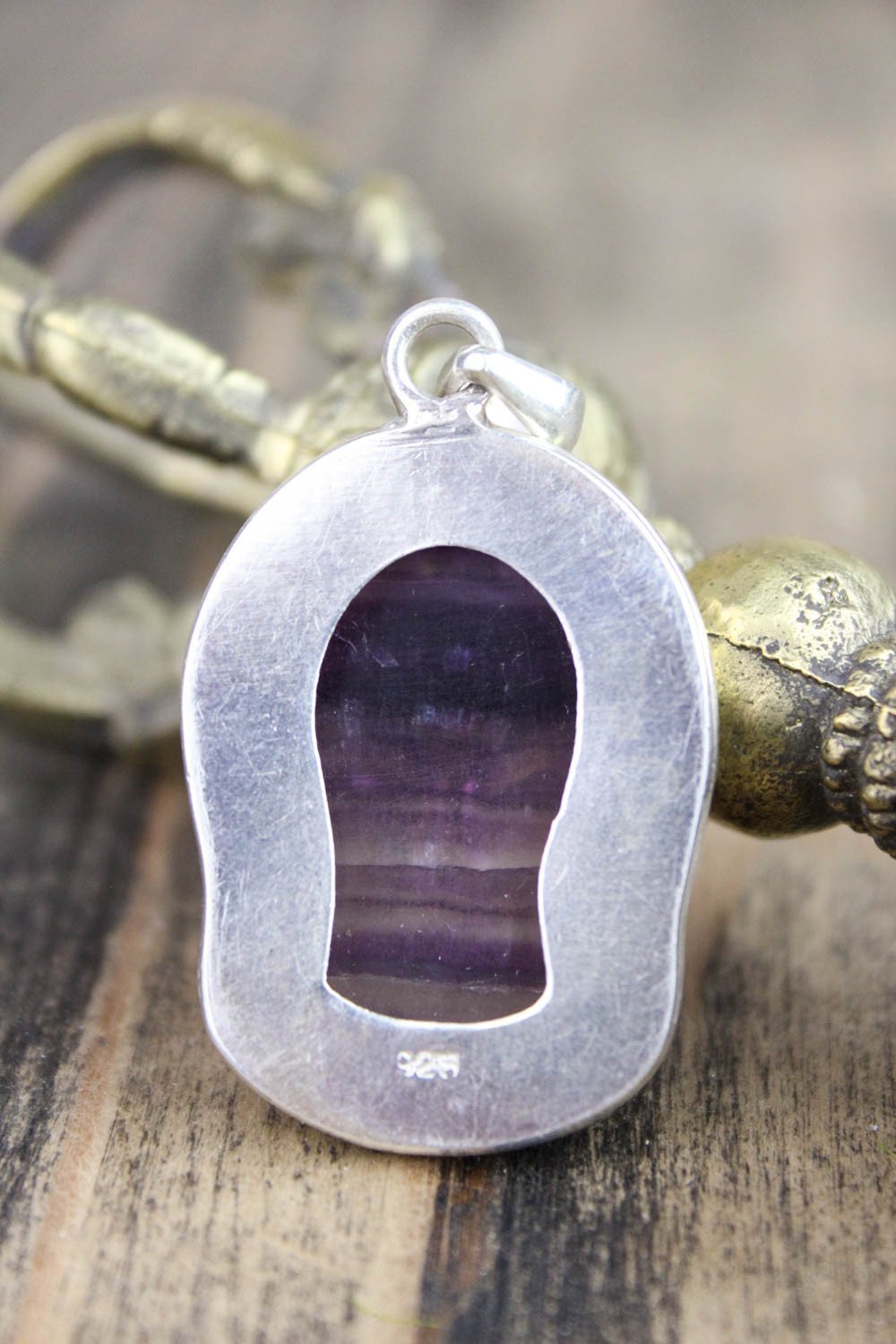 Banded Amethyst Intuitive Buddha Pendant