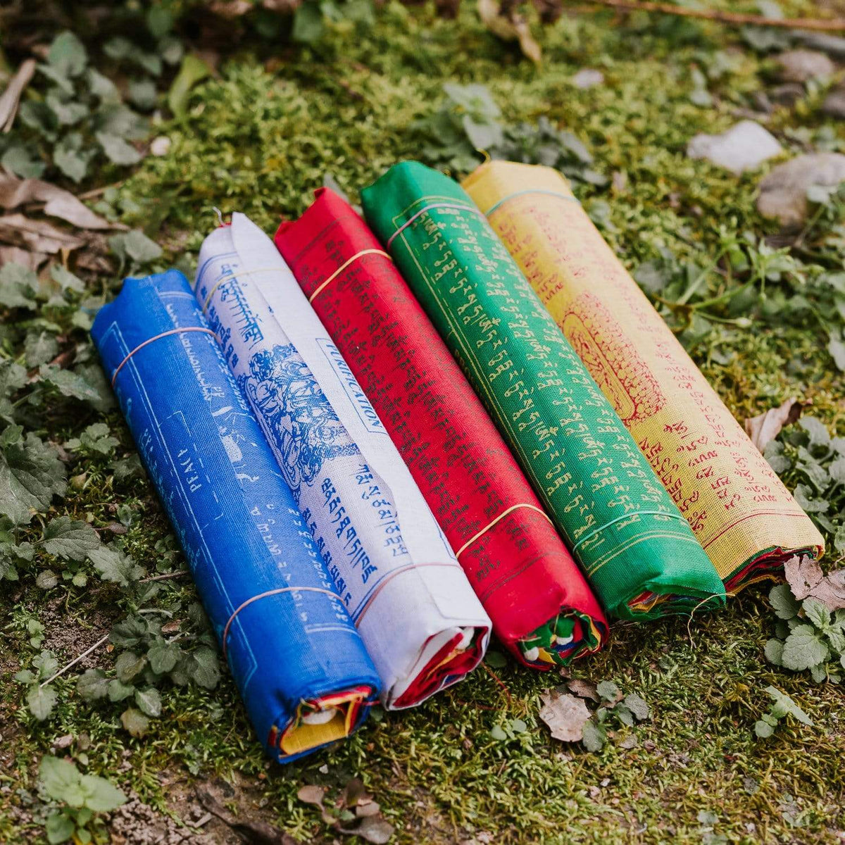 5 Roll Set of Mixed Deity Tibetan Prayer Flags