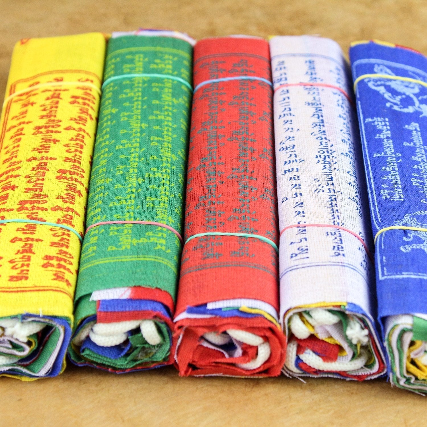 5 Roll Set of Mixed Deity Tibetan Prayer Flags