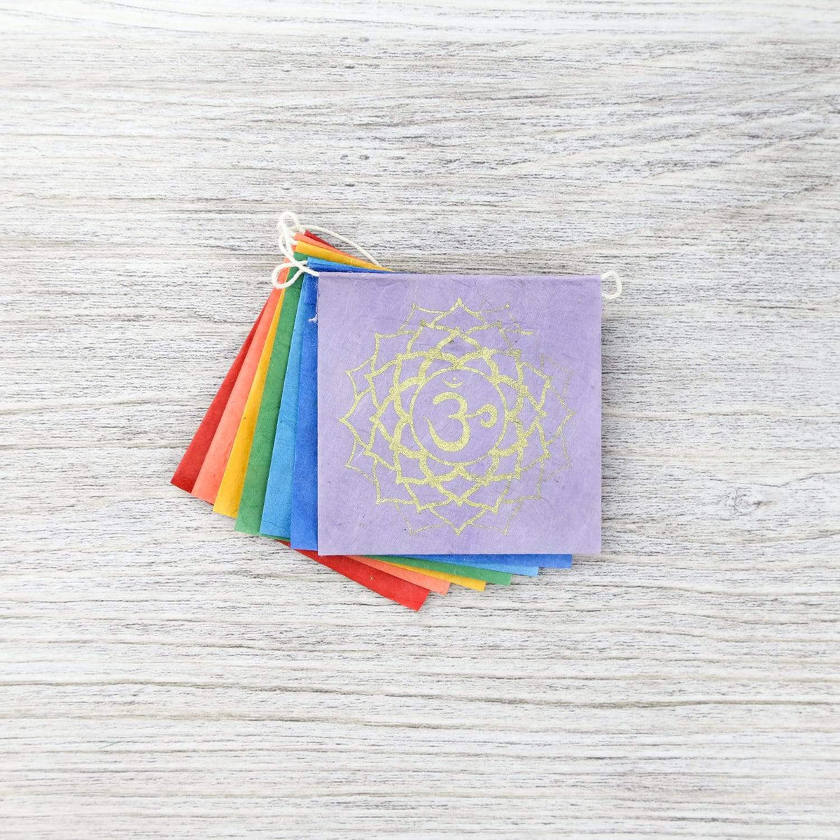 7 Chakra Lokta Paper Prayer Flags