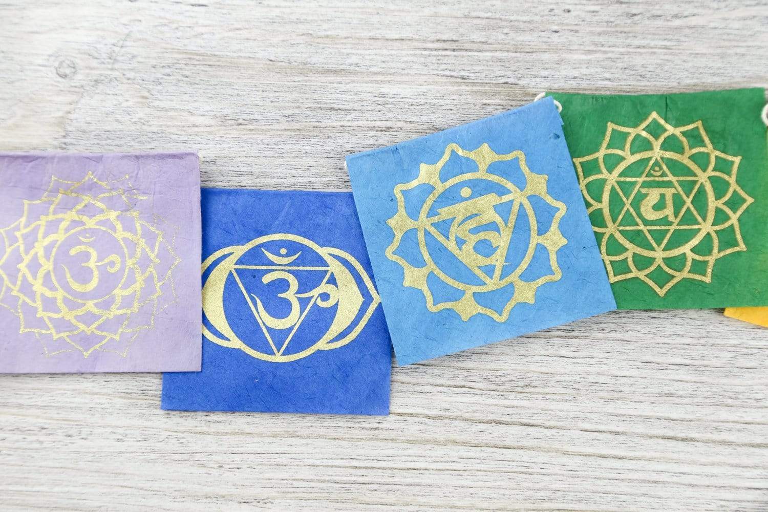 7 Chakra Lokta Paper Prayer Flags