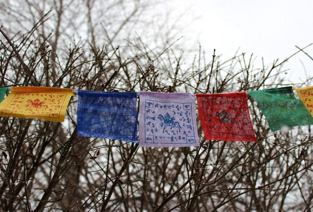 5 Pack Mini Windhorse Prayer Flags
