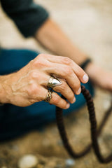 Adjustable Mantra Shield Ring