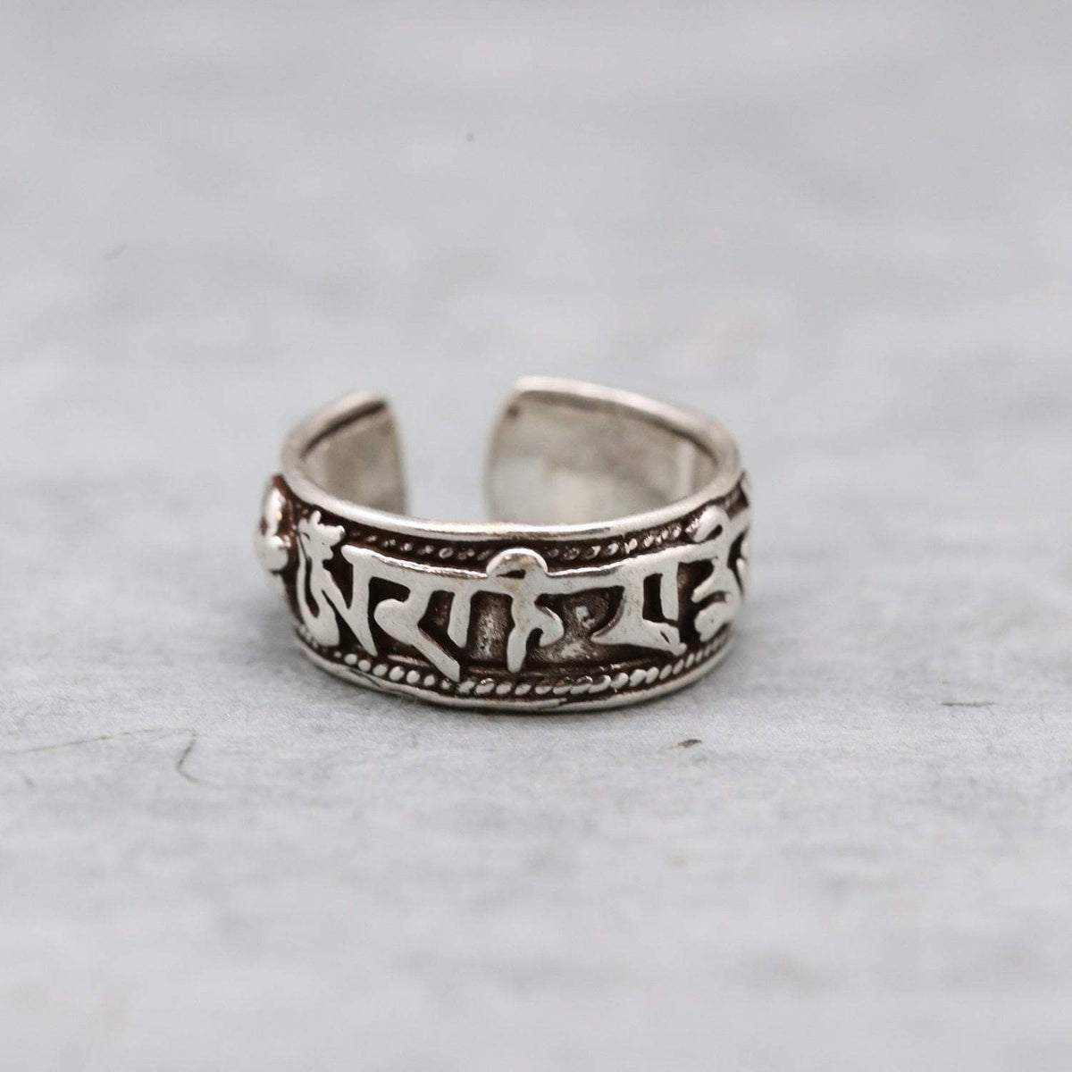 Adjustable Om Mani Ring