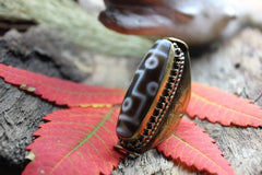 4 Eye Dzi Bead Ring