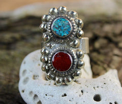 Adjustable Dual Stone Ring