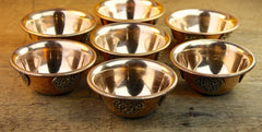 4" Copper Medallion Offering Bowls