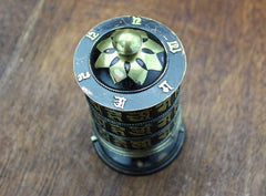 3 Line Copper OM Mani Padme Table Tibetan Prayer Wheel