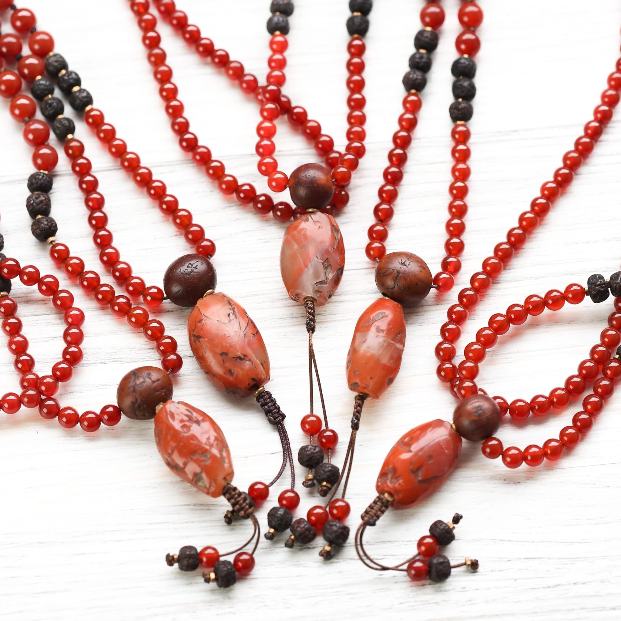 Ancient Fire Blood Lotus Carnelian Mala