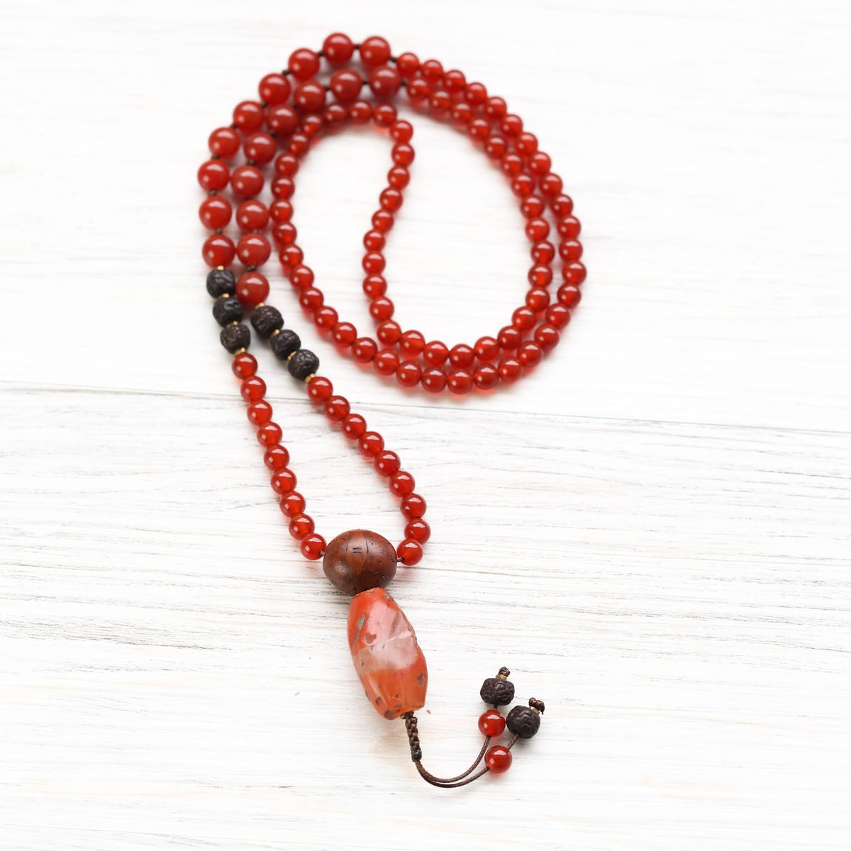 Ancient Fire Blood Lotus Carnelian Mala