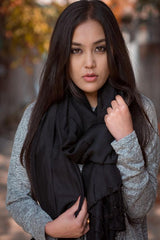 100% Pashmina Shawl in Black