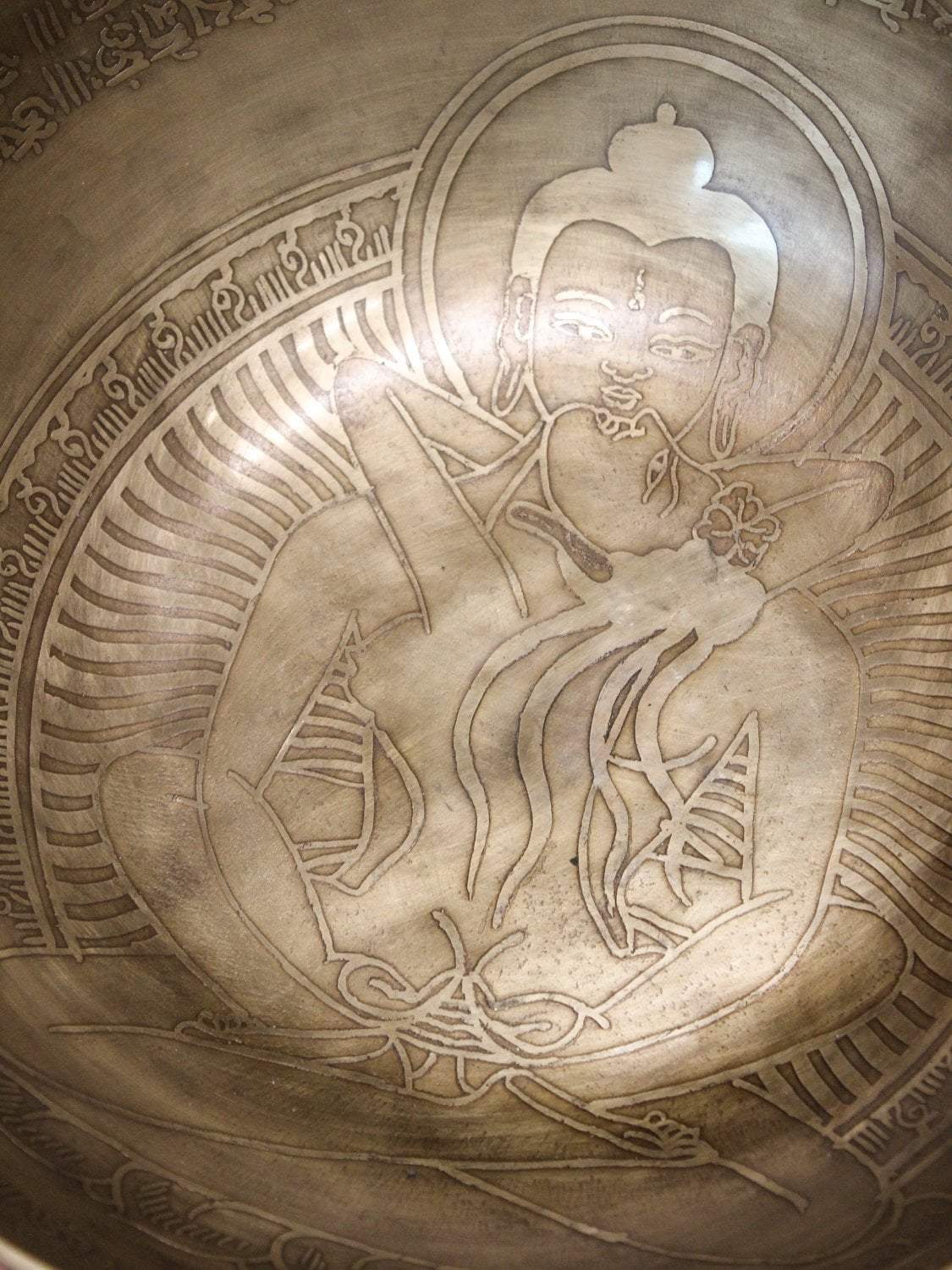 10 Inch Buddha Shakti and Om Singing Bowl