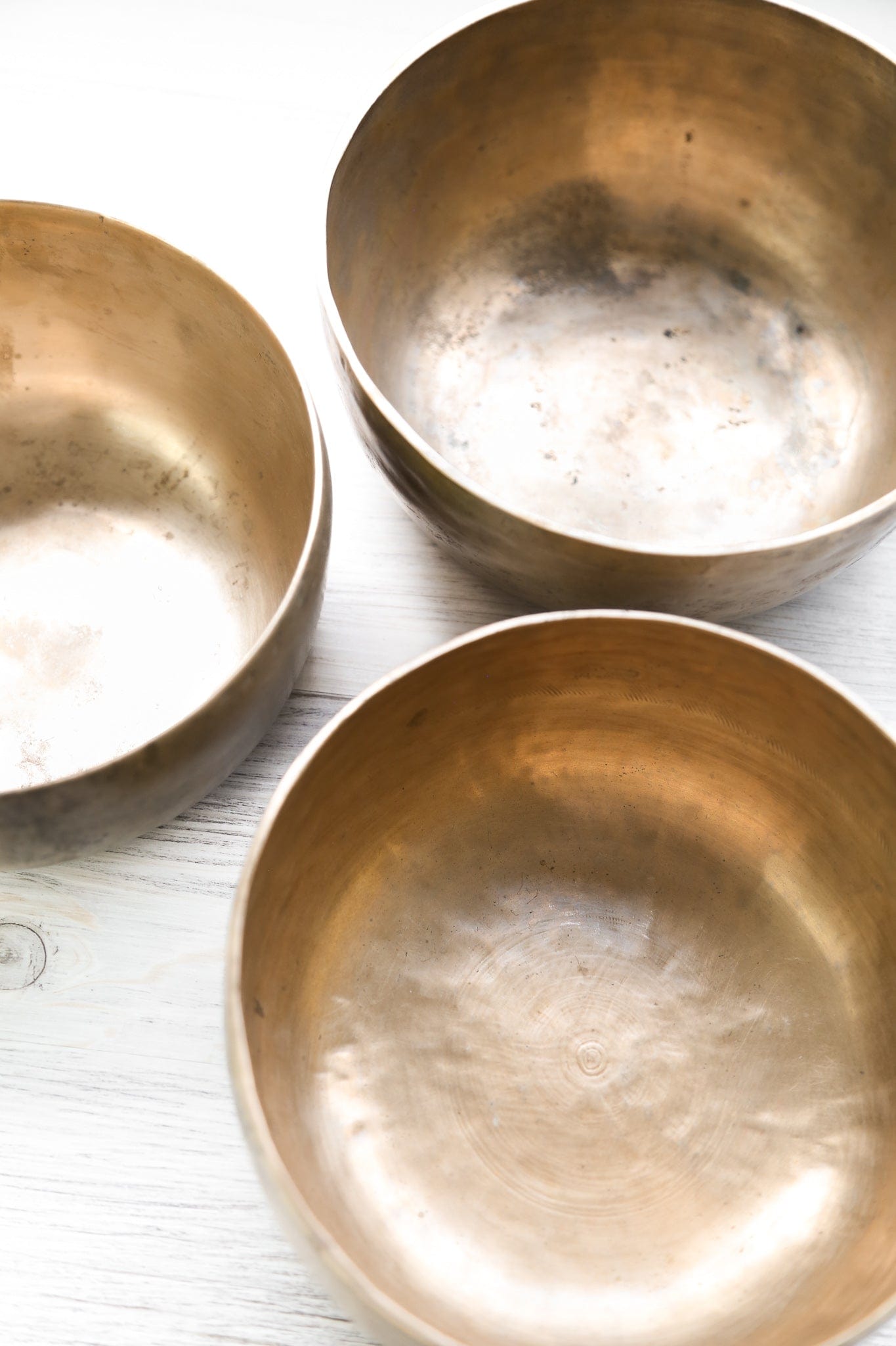 Antique Thado Singing Bowl Set of 3 - Grounding & Calming
