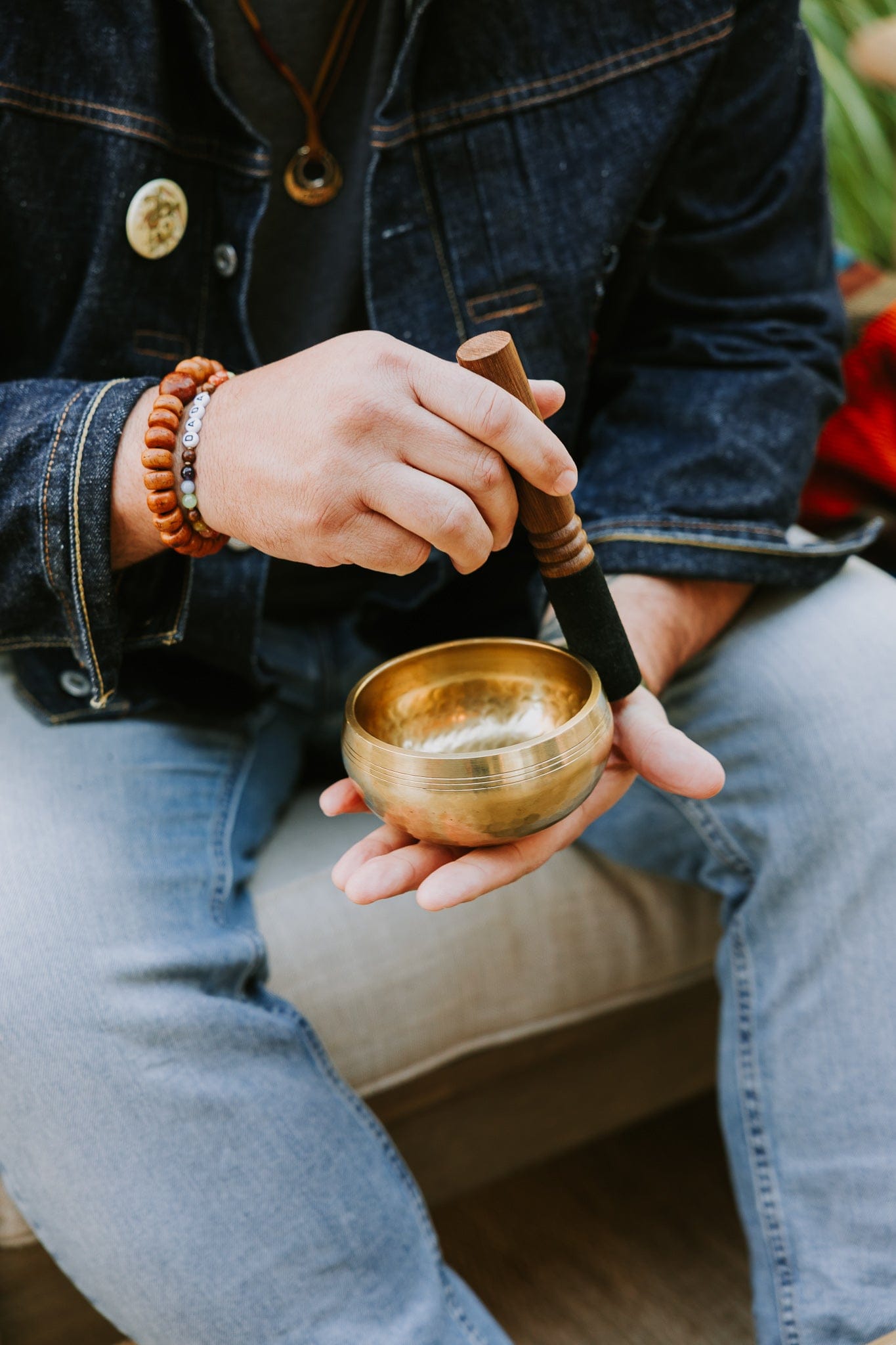 Authentic Hand-Hammered Tibetan Singing Bowl Set