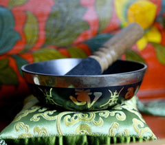 5 Inch Black Om Mani Bowl