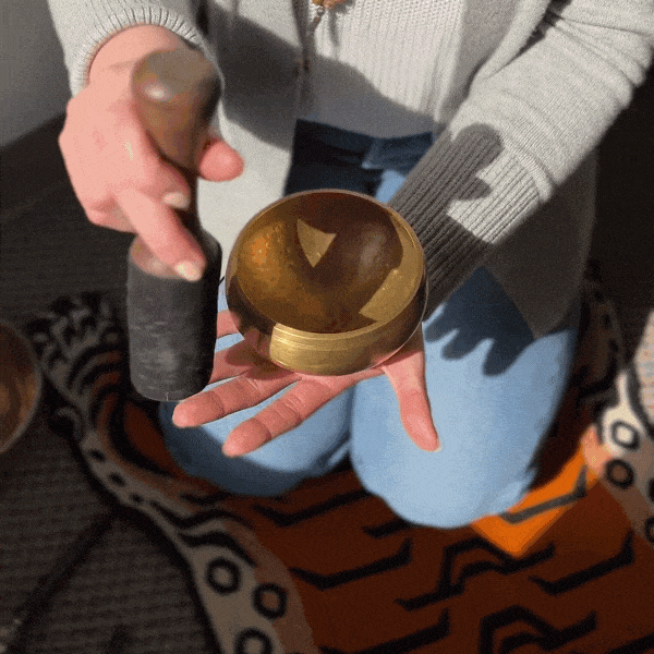 Authentic Hand-Hammered Tibetan Singing Bowl Set