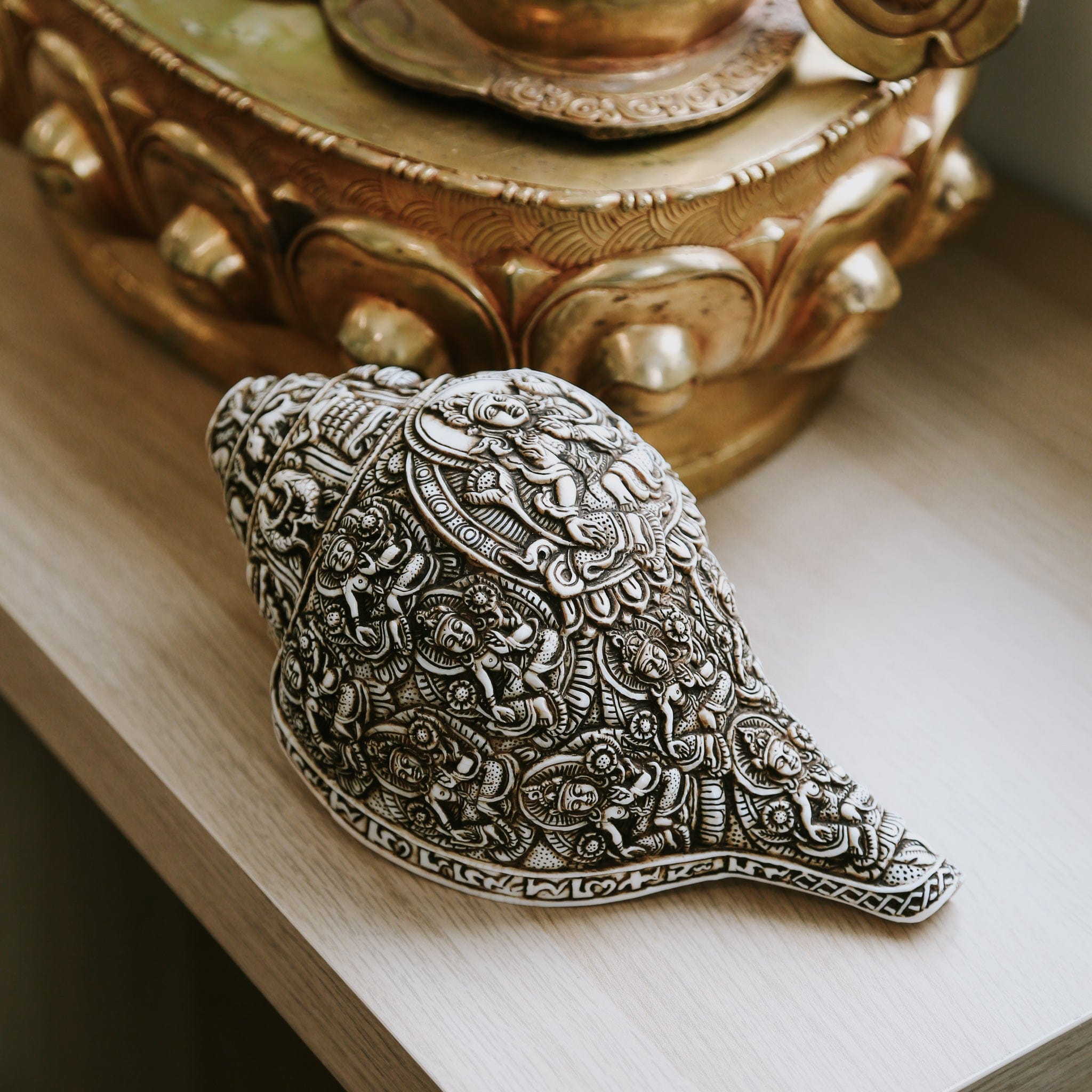 Artisan Etched Conch Shell