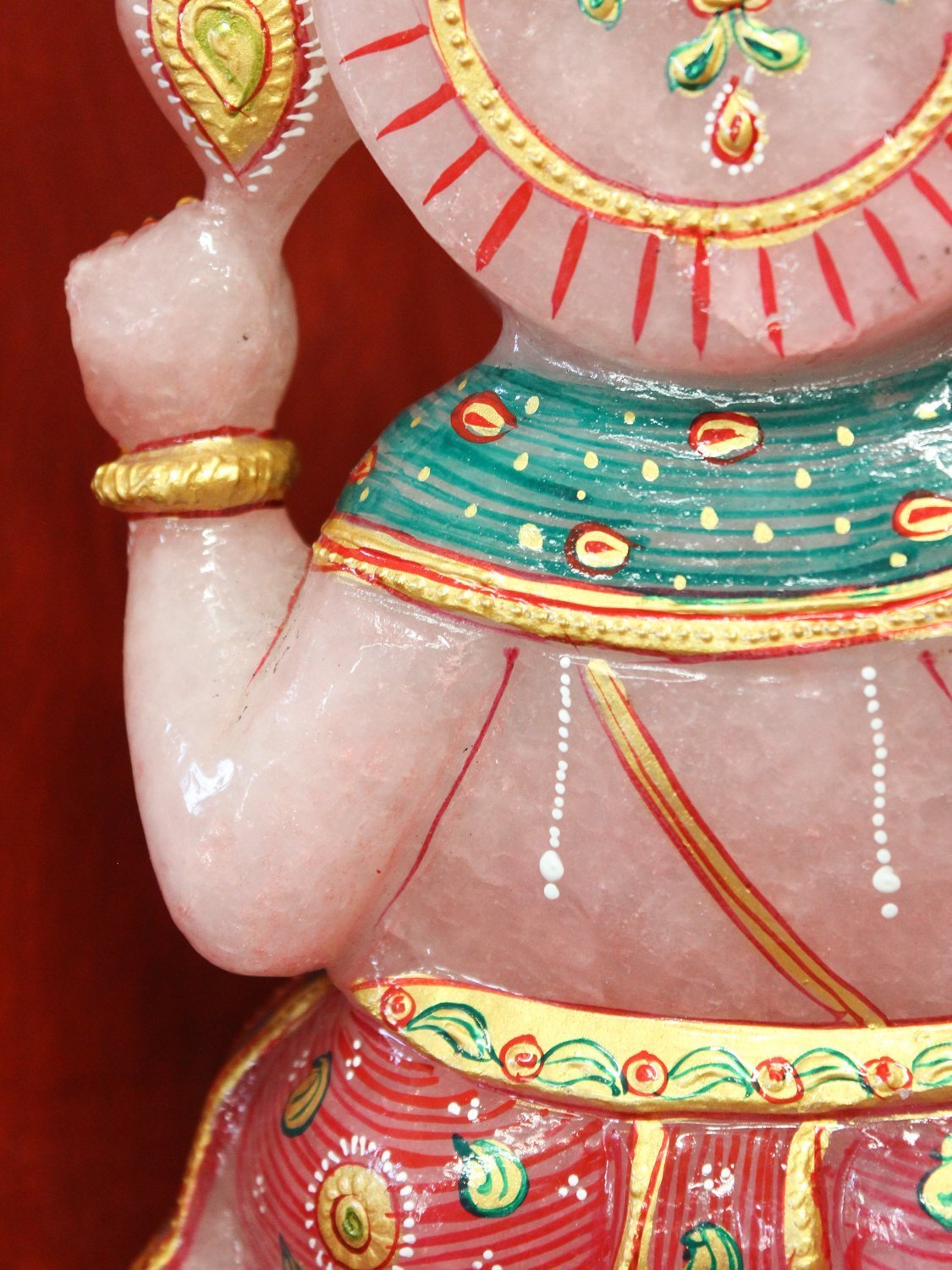 Amazing Rose Quartz Ganesh Statue