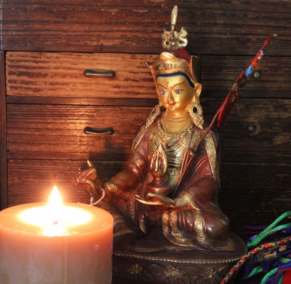 8 Inch Hand Painted Gold Guru Rinpoche