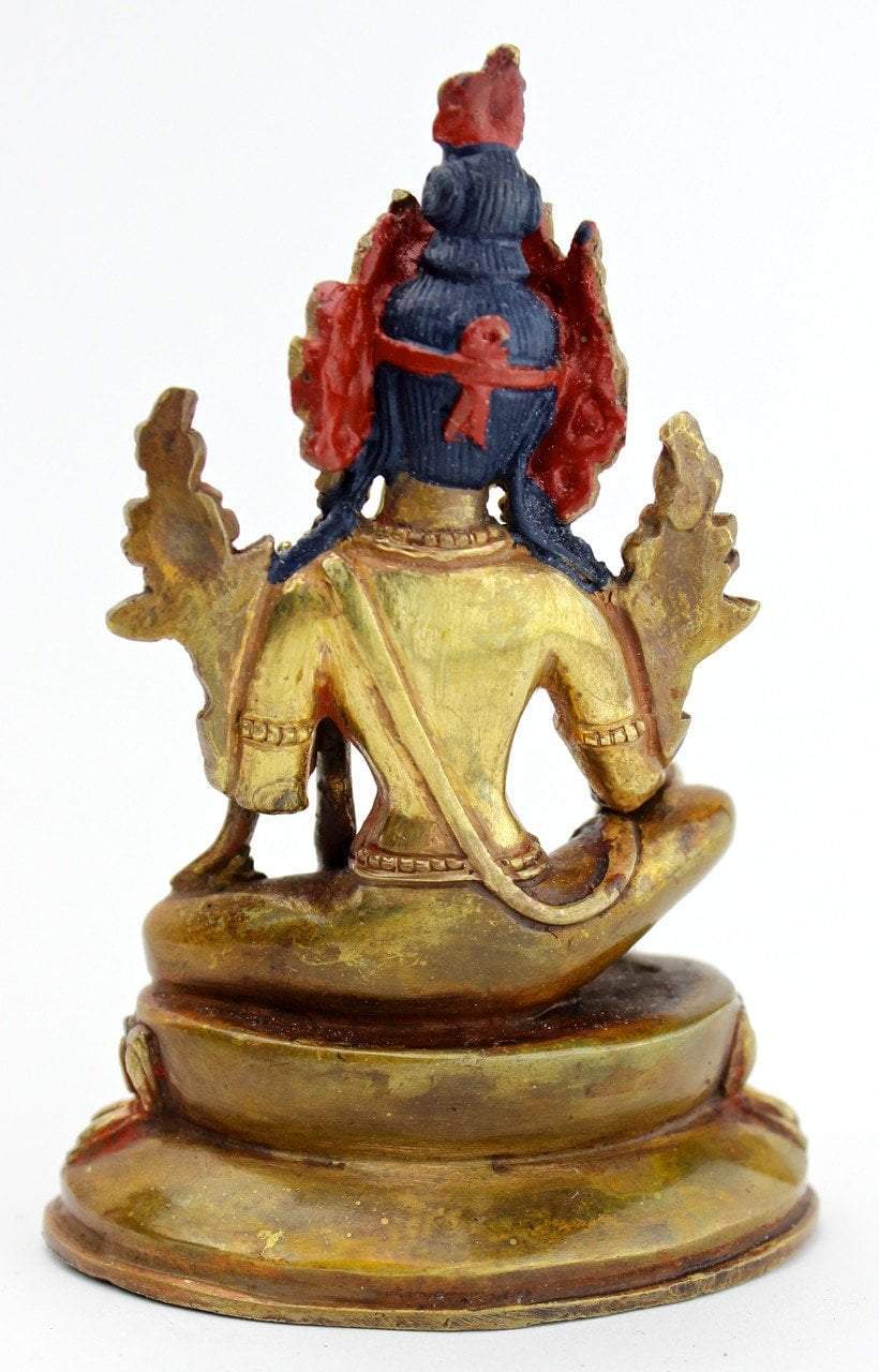 4 Inch Bronze Green Tara Statue