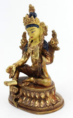 4 Inch Bronze Green Tara Statue