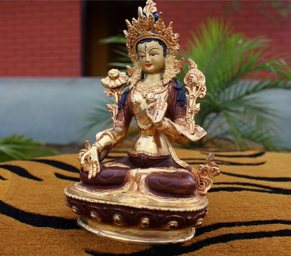 8 inch Fine Quality White Tara Statue Nepal