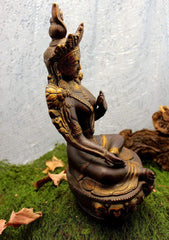 13 Inch Ceramic Green Tara Statue