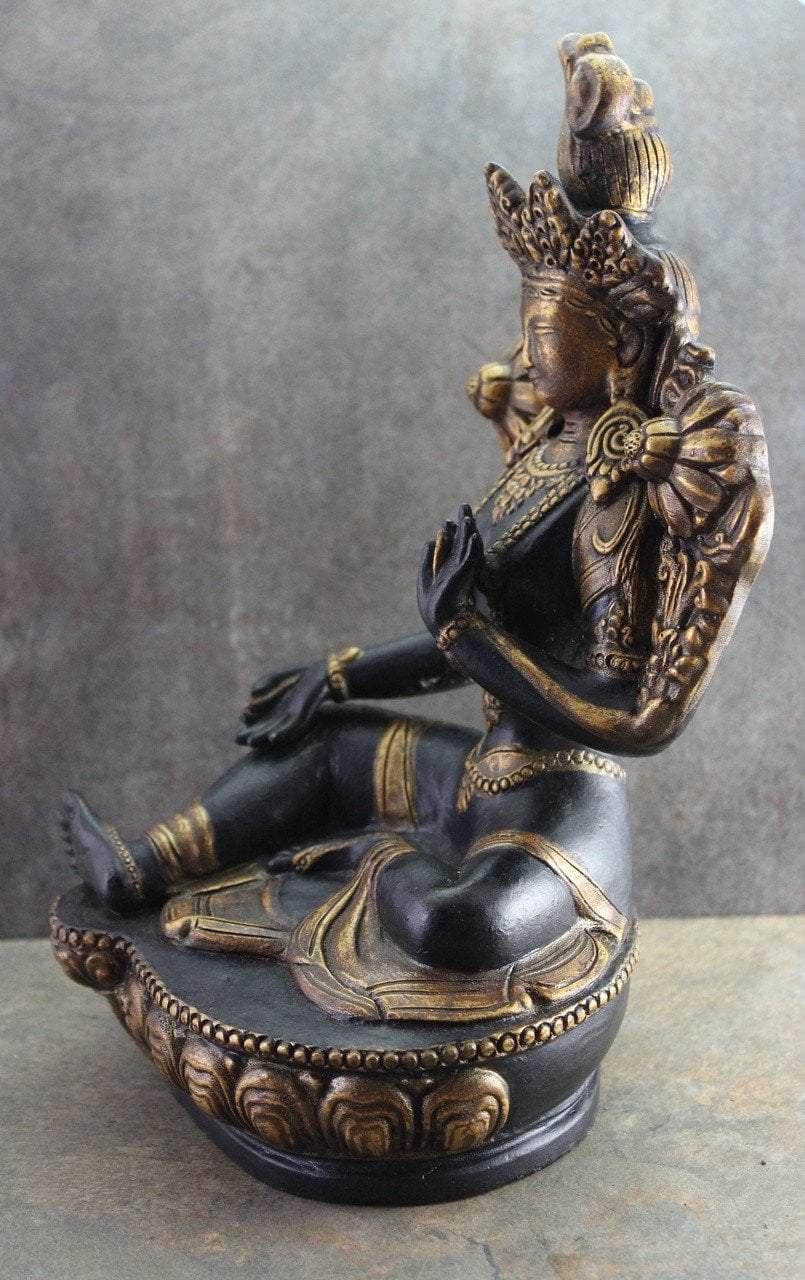 9 Inch Ceramic Green Tara Statue