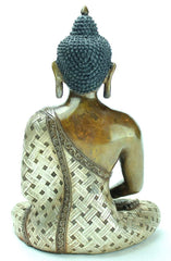 9 Inch Amitabha Silver and Bronze Statue
