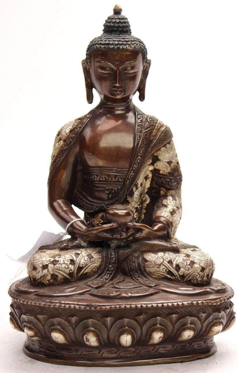 Antiqued Amitabha Buddha 8 Inch Statue